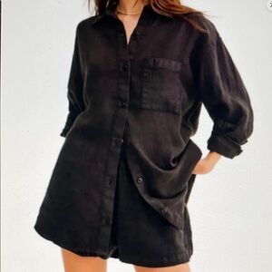 MATE the Label Black Button Down Shirt & Shorts